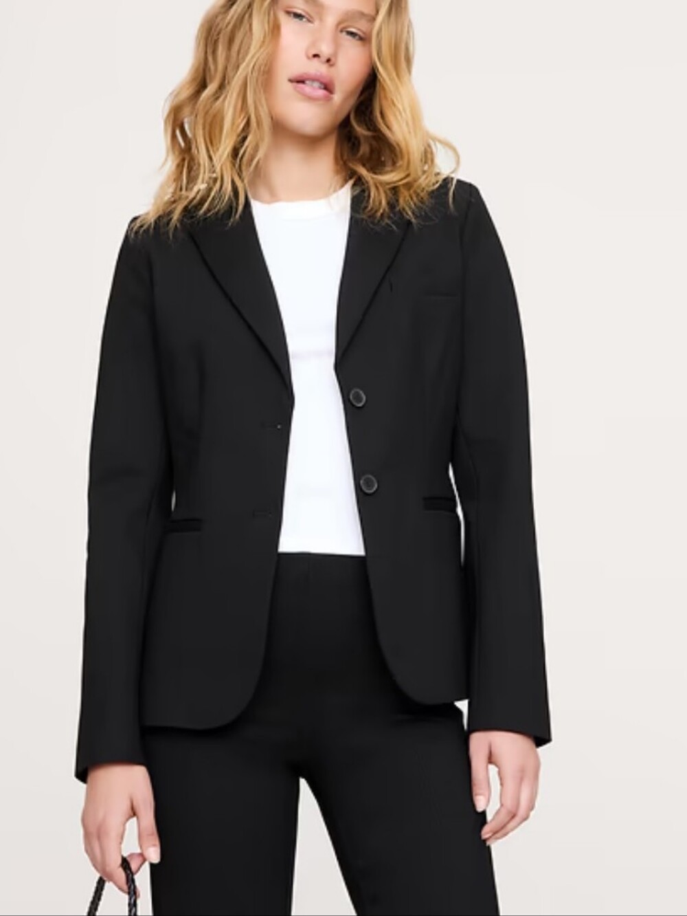 NEW Banana Republic Black Slim Ponte Blazer XXL - Picture 1 of 6